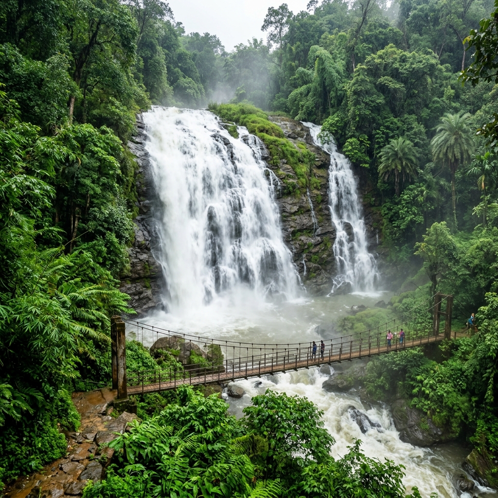Abbey Falls in full monsoon fury